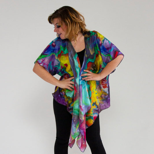 Luxuriating In Inspiration Draped Kimono